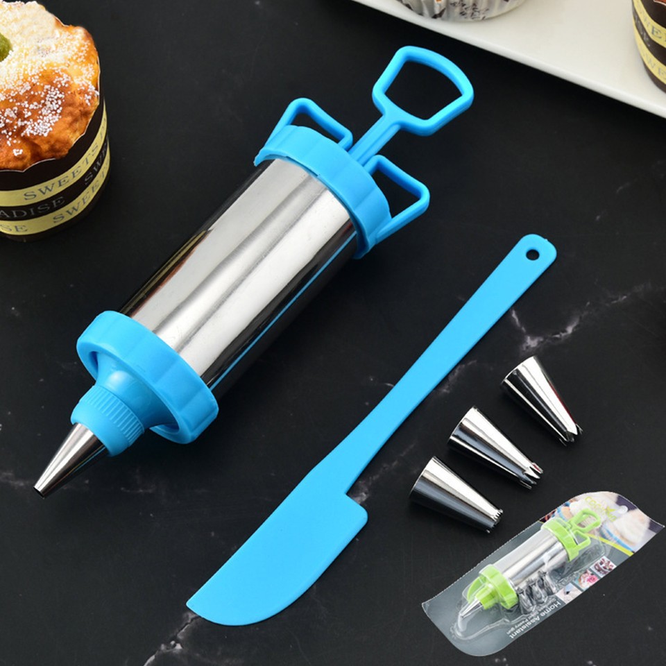 Icing Piping Guns Cake Decorating Syringe Pastry Design Nozzle Kit