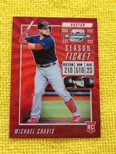 2019 Panini Chronicles Contenders Optic Ruby Wave /199 Michael Chavis Rookie RC