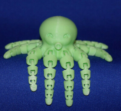 OCTOPUS ~ Flexible Articulating ~ Mint Green ~ 3D Printed in USA ~ Fidget Toy
