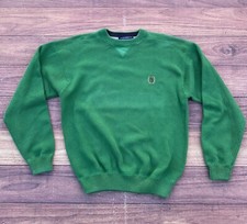 Vintage 90s Tommy Hilfiger Crest Sweater Mens M Thick Knit Green Pullover Y2K TH