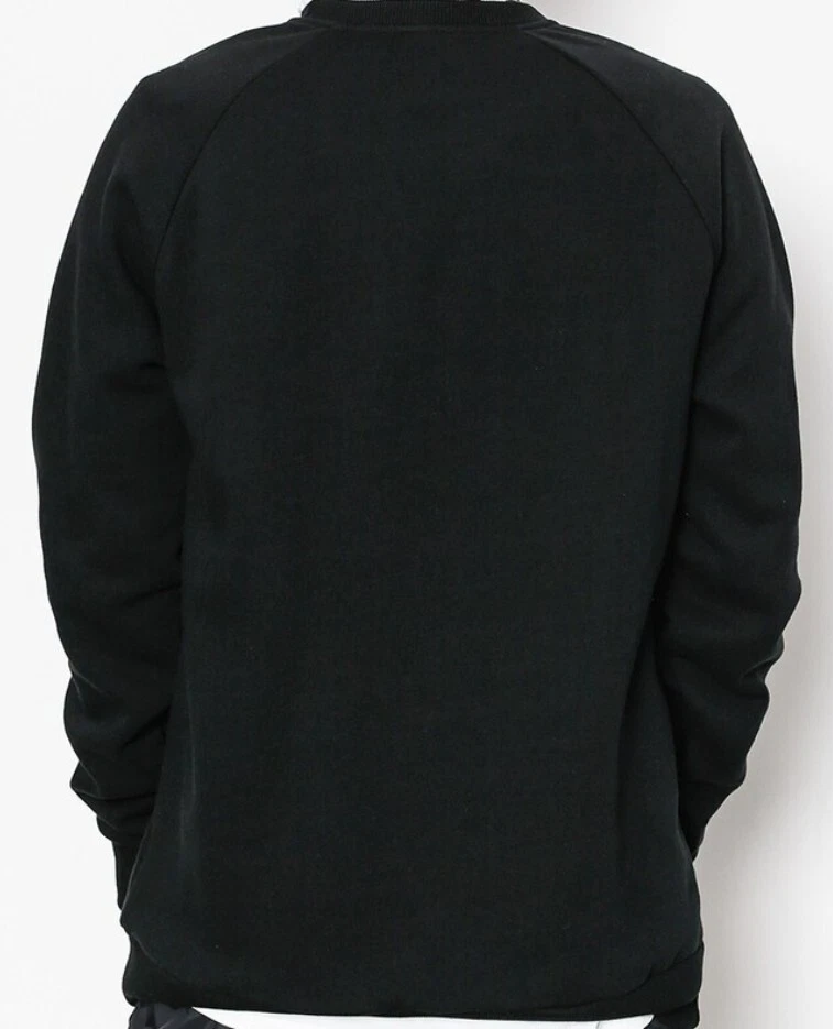 SUPRA StreetWear длинным рукавом толстовка крест печать CrewBlack Sz. M новый - Изображение 2 из 4