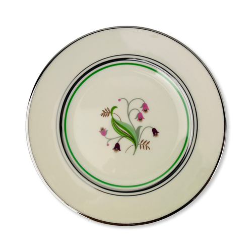 Syracuse China Coralbel Bread Plates Set of 5 Old Ivory Vintage 6" Pink Flowers - Picture 6 of 13