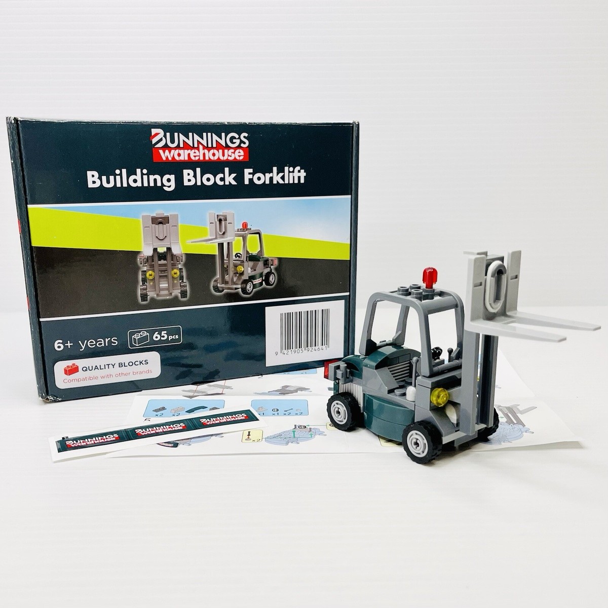 Bunnings Warehouse Building Block Forklift 65 Pieces Limited