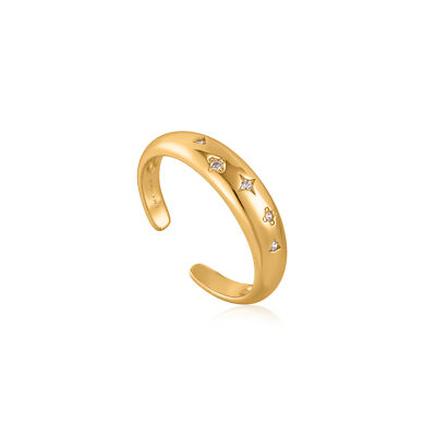 Ania Haie - Gold Scattered Stars Adjustable Ring