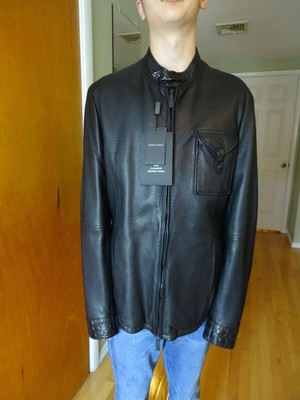 armani lambskin leather jacket