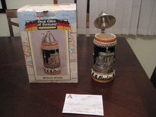 1997 Anheuser Busch Berlin Stein Lidded Stein COA Box