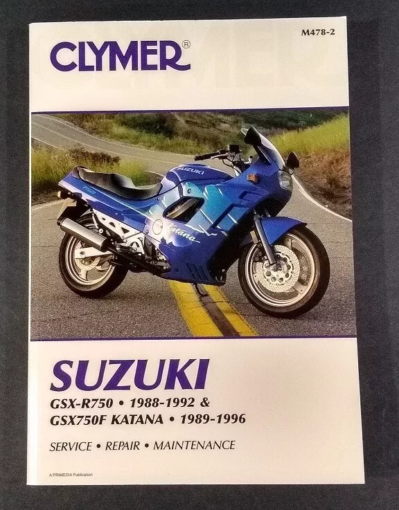 CLYMER SERVICE MANUAL SUZUKI 88 92 GSX R750 1989 1996 GSX750F