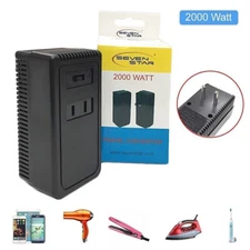 SEVENSTAR 2000W International Travel Voltage Converter for 220V-110V USA $ 18.59