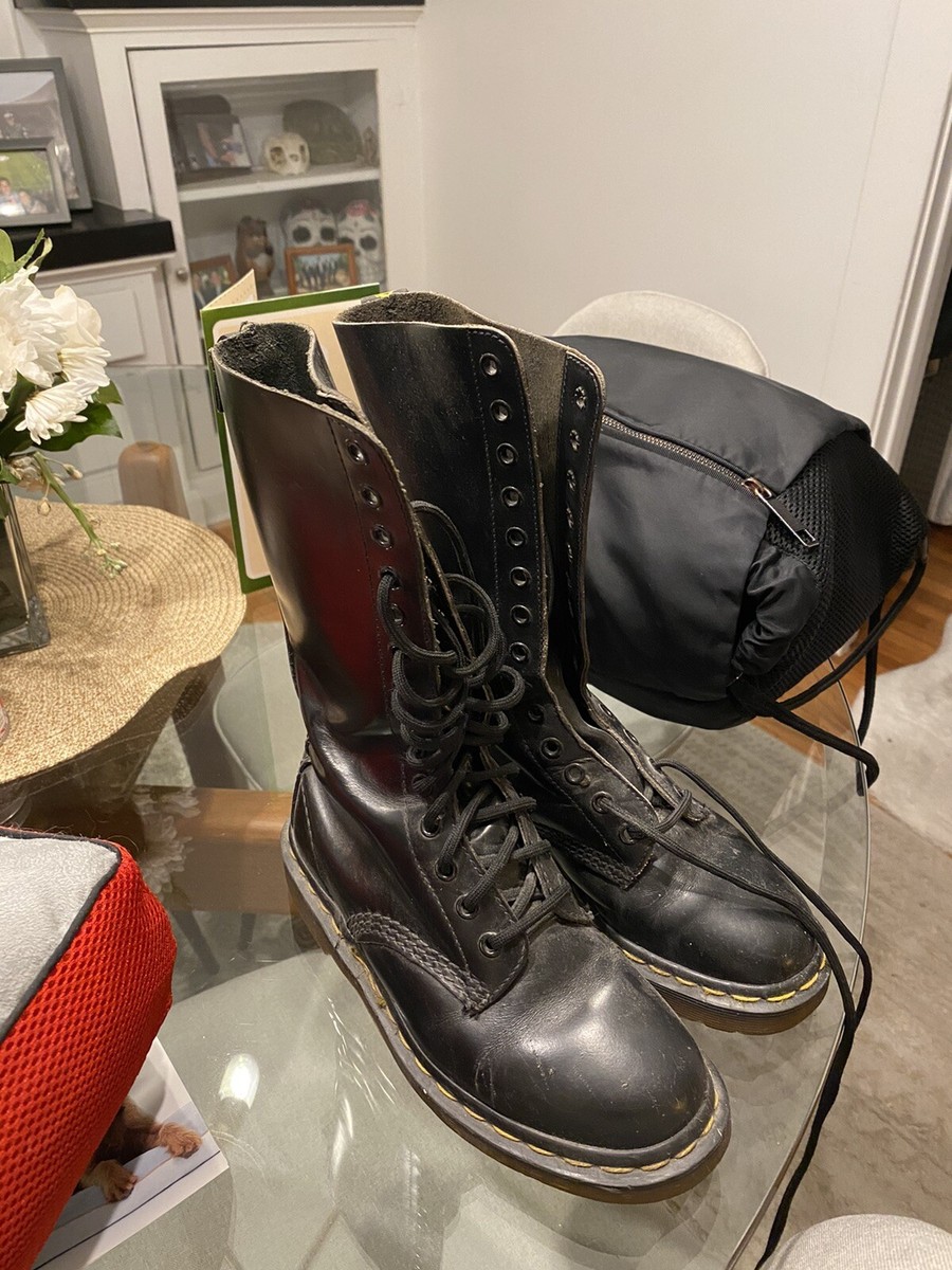 Doc Dr Martens Boots 14 hole, Vintage Black Womens Size 5.5 Doc Dr Martens Boots 14 hole, Vintage Black Womens Size 5.5
