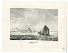 Antique Print-WILLEMSDORP-ZUID HOLLAND-VIEW-Cloet-1825