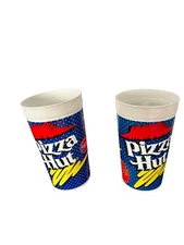 Vintage Pizza Hut & Pepsi 32oz Collector Cups From The 90s