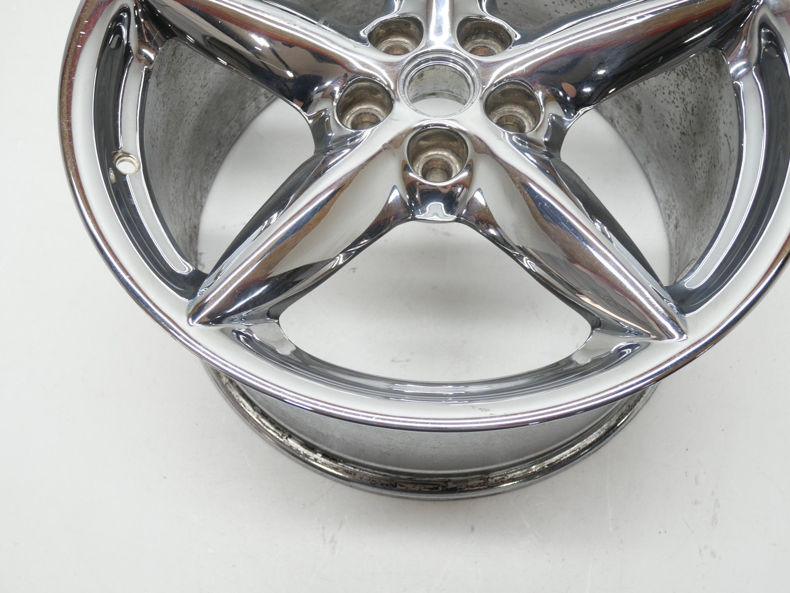 2001 Ferrari 360 Spider BBS Rear Wheel 18x10 Chrome 5 Spoke Rim Original OEM
