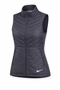 Nike Aerolayer Running Vest Women’s Small Gray Full Zip Lightweight Reflective A