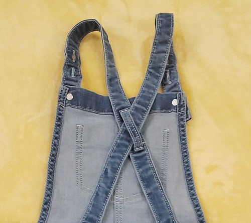 Girls Overalls Blue Denim Overalls Size S(6/6X) Adjustable Straps Pockets - Picture 10 of 10
