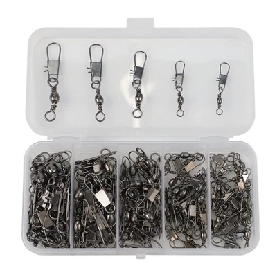Kompaktes Angelwirbel Set 100tlg. mit verschiedenen Gr??en f��r optimales Ange - Bild 1 von 4