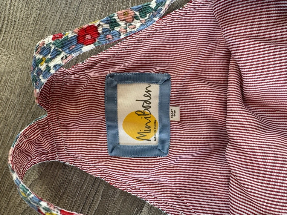 Mini Boden Niñas Floral Pana Mameluco Pantalones Cortos Talla 13-14 13 14 Foto 2 de 3