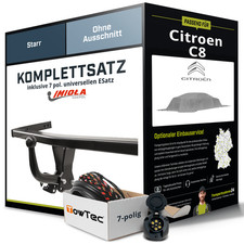 Für CITROEN C8 Typ EA,EB Anhängerkupplung starr +eSatz 7pol uni 07.2002-10.2005