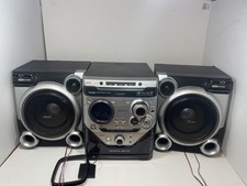 Philips FWM582 MP3 3 CD Mini Hi-Fi System with Speakers tested  - Working