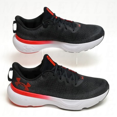 Under Armour UA HOVR Infinite Men's Sz 12 Running Shoes Black Red 3027523-004