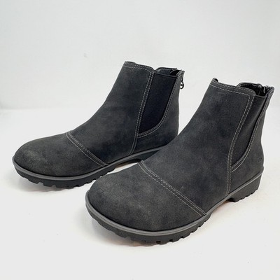 JBU by Jambu Womens Size 8.5 Black Water Resistant Faux Suede Ankle Boots