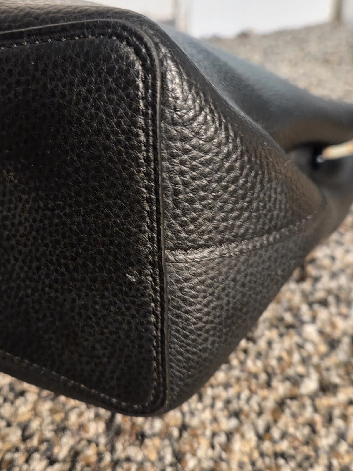 *EUC* Secchiello Coach Small Town in pelle nera di ciottoli ? B2081 1011