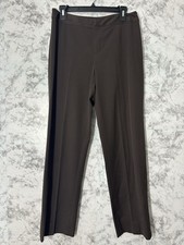 Nine West Essentials Vtg Pants Womens Sz 9 Stretch Mid Rise Flat Front Espresso