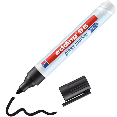 edding Multicolored 95 Glass 1 Count (Pack of 1), 11: Blister 1 - Black