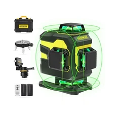 IKOVWUK 4x360° Laser Level Pro Kit, Self-leveling Tool for Construction, Ti