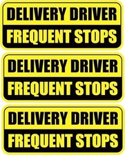 3 PCS Delivery Driver Car Magnet, Frequent Stops Car Magnet De Color: Yellow 2