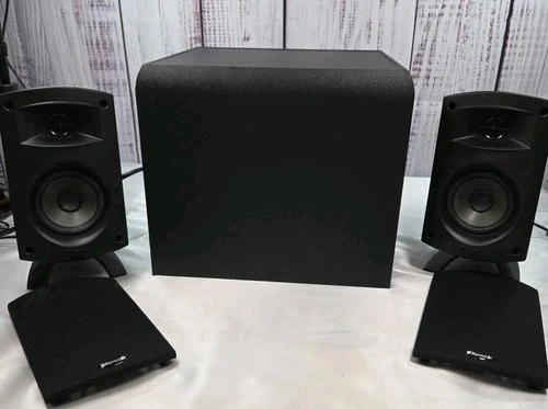 Klipsch Promedia 2.1 Audio System Subwoofer w/ 2 Satellite Speakers Tested Works