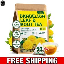 - Dandelion Leaf Root Tea Bags, 50 Teabags - Natural Dandelion Herbal Tea for