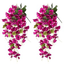 Artificial Hibiscus Fake Hanging Flowers Plants for Outdoors Spring Summer De...
