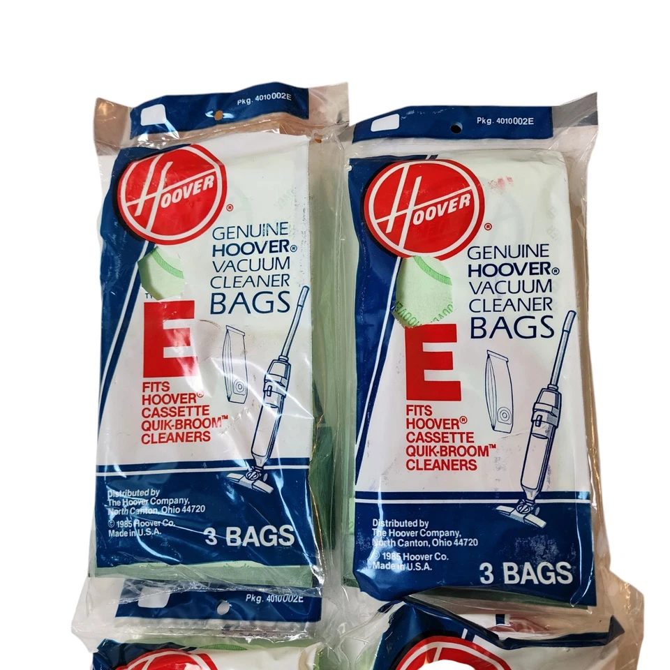 12 Bolsas de Aspiradora Hoover Tipo E GENUINAS 4 Paquetes x 3 Bolsas Escoba Quik EE. UU. Nuevas  Foto 3 de 4
