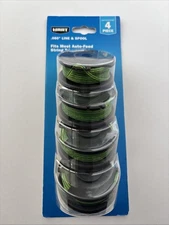 HART .080" Green Line & Spool For Auto Feed Trimmers 4 Pack New Sealed
