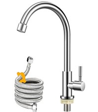 Brushed Nickel Cold Water Only Faucet SUS304 Stainless Steel
