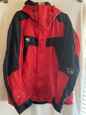 Mountain Hardwear Jacket Mens Large Red Conduit Ski Parka Nylon Lined Hooded