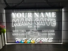 CUSTOM NAME PERSONALISED LED NEON LIGHT SIGN MAN CAVE GAME ROOM WALL ART DÉCOR