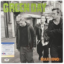 Billie Joe Armstrong Signed Green Day Warning Vinyl Record PSA COA AH46554