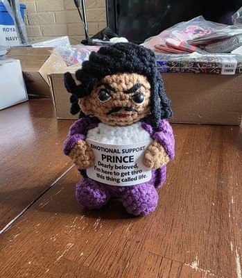Prince Inspired Crochet Plush, Emotional Support Gift for Fan Handmade A