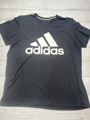 Adidas Climalite Go-To Shirt Mens XL Gray Short Sleeve Logo Athletic Tee Top