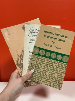 Lot 3 Vintage Numismatic Reference Medieval Coins, 1959 Numisma, Russia Stamps