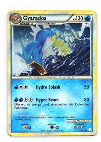 Gyarados 4/123 Holo Rare HeartGold & SoulSilver Pokemon