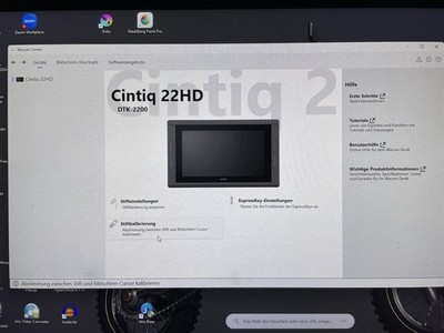 Wacom Cintiq 22HD DTK-2200 Grafiktablett mit LCD Anzeige - Schwarz