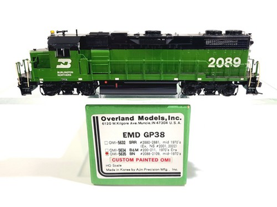 #ad Overland OMI BN EMD GP38 Burlington Northern #2089 HO Brass Model #5635.1 $799.95
