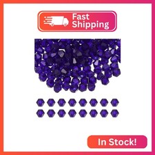 PATIKIL 4mm Bicone Crystal Beads, 400 Pcs Glass Faceted Bicone Beads Loose Space