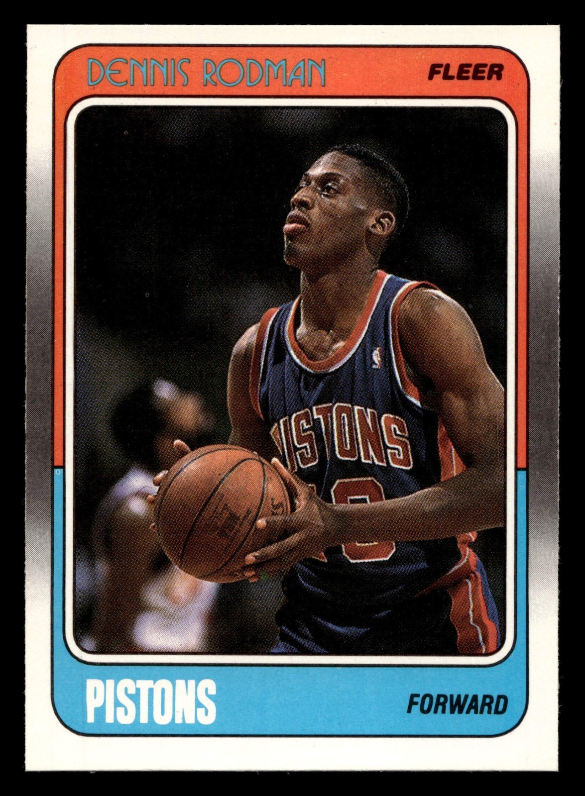 1988-89 Fleer #43 Dennis Rodman ROOKIE RC PISTONS