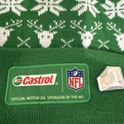 Castrol Oil NFL Winter Beanie Cap Hat Pom Pom  Snowflake Reindeer Holiday Green — photo 4