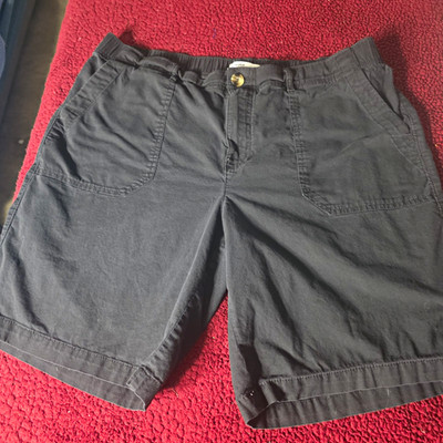 Sonoma Goods For Life Women's Chino Shorts XL Black Elastic Waist Pockets