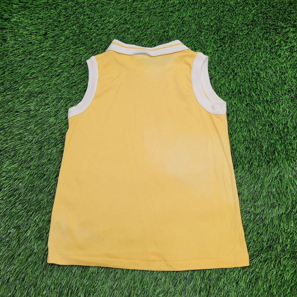 Camisa Vintage Años 80 Cuello MOD Mujer XS/S 16x22 Amarilla EE. UU. Foto 2 de 4