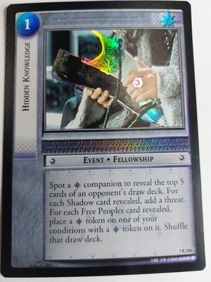 LOTR TCG Return of the King HIDDEN KNOWLEDGE 7R104 FOIL LP